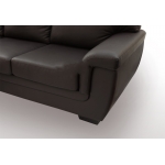 reno 3seat chaise Lshape pu leather sofa brown